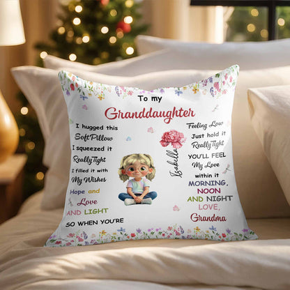 To My Granddaughter, Love And Light Pillow
