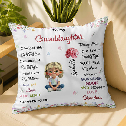 To My Granddaughter, Love And Light Pillow