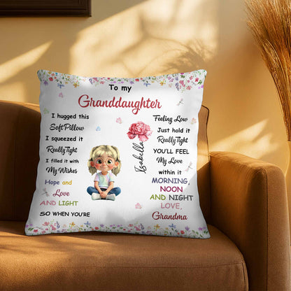 To My Granddaughter, Love And Light Pillow