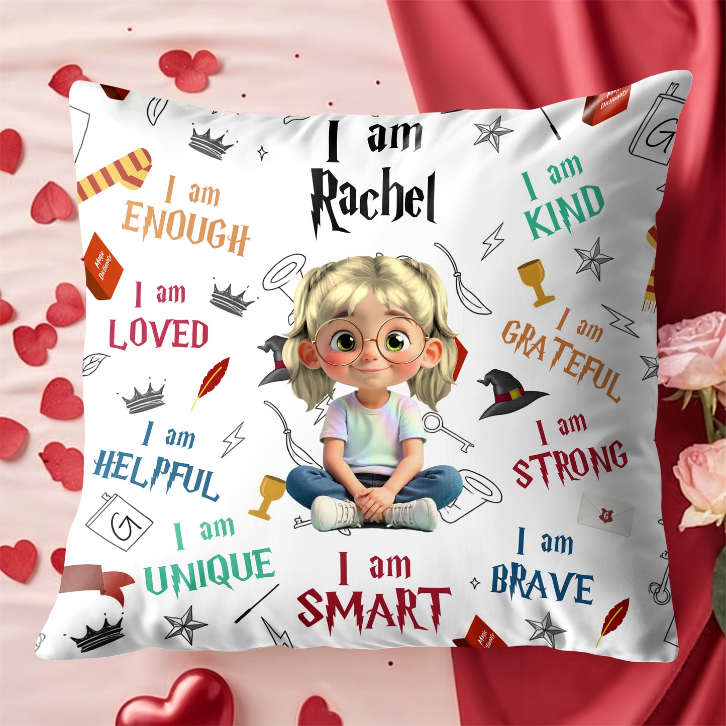 I Am Enough, I Am Loved, Encouraging Positive Affirmations Pillow