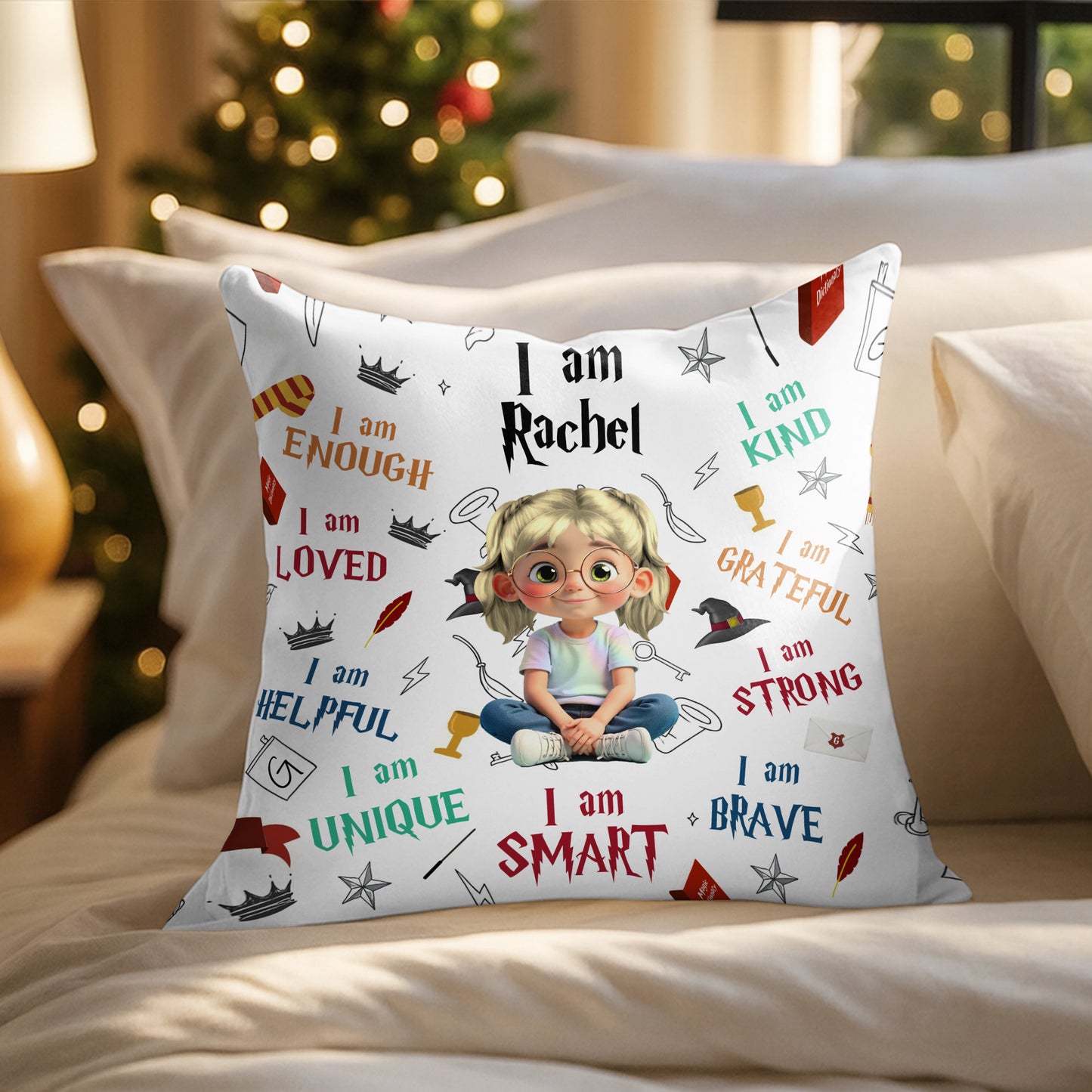 I Am Enough, I Am Loved, Encouraging Positive Affirmations Pillow