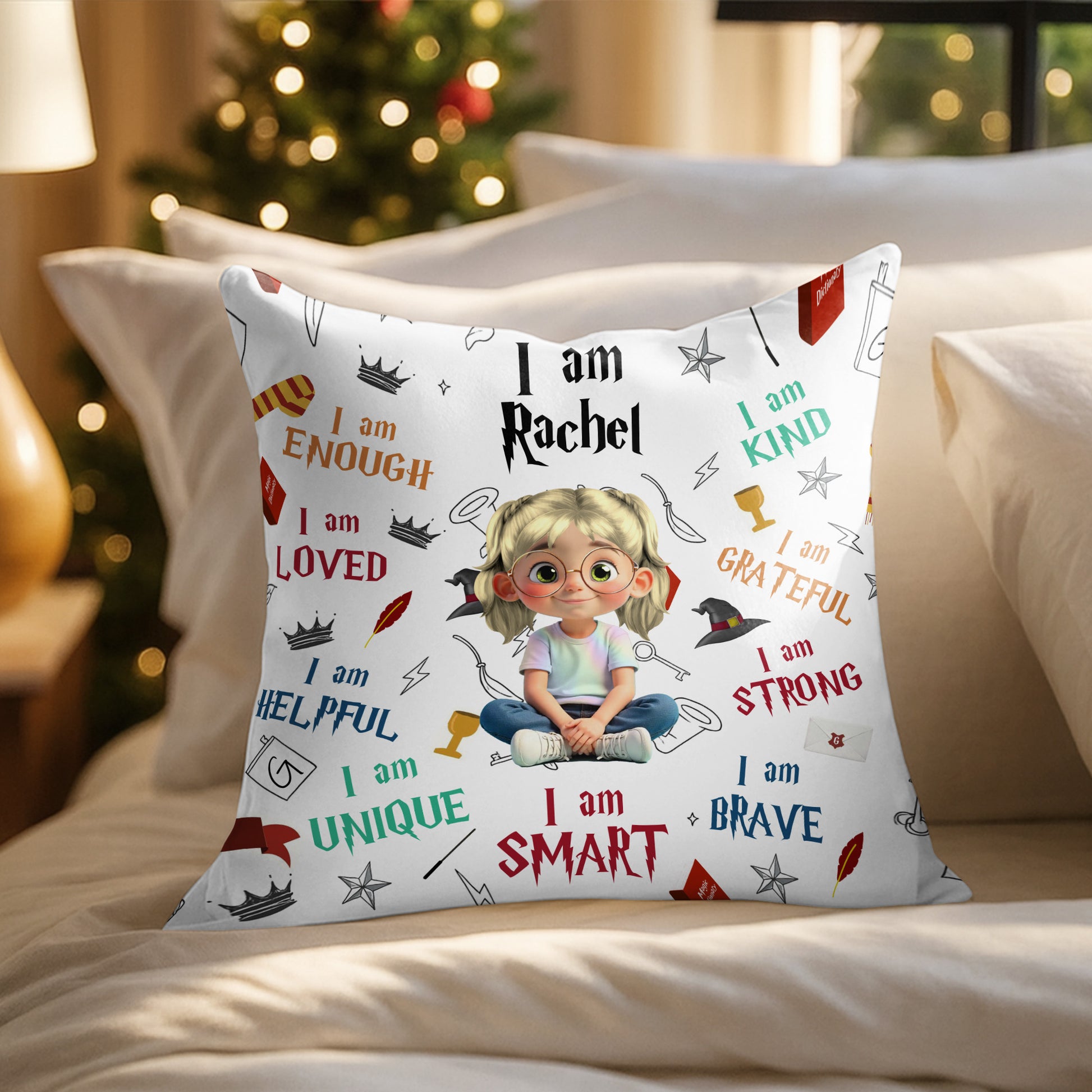 I Am Enough, I Am Loved, Encouraging Positive Affirmations Pillow