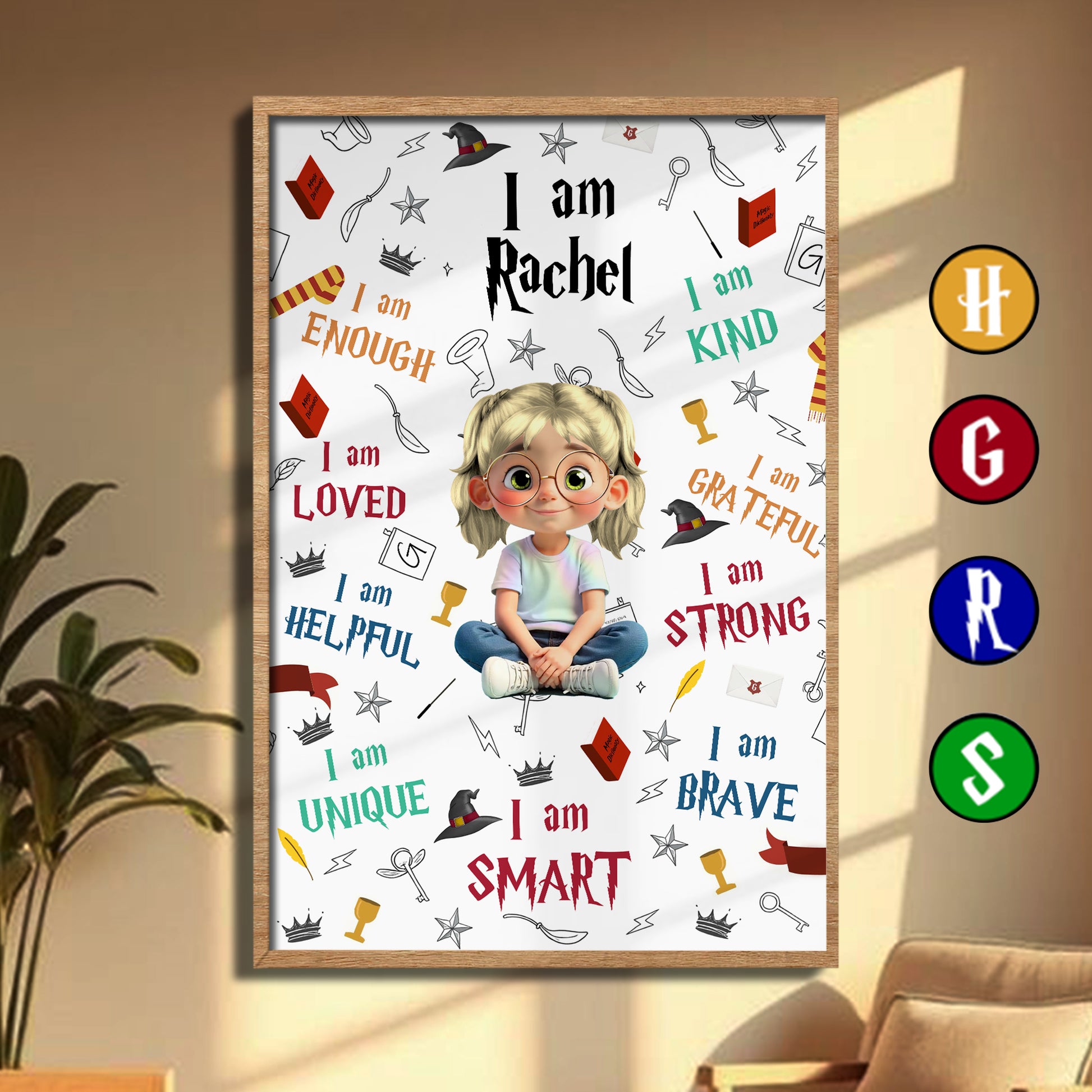 I Am Strong, I Am Smart, I Am Brave, Poster for Girls