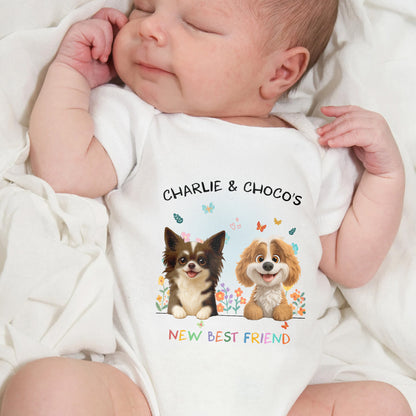 New Best Friend With Cute Dogs And Butterflies