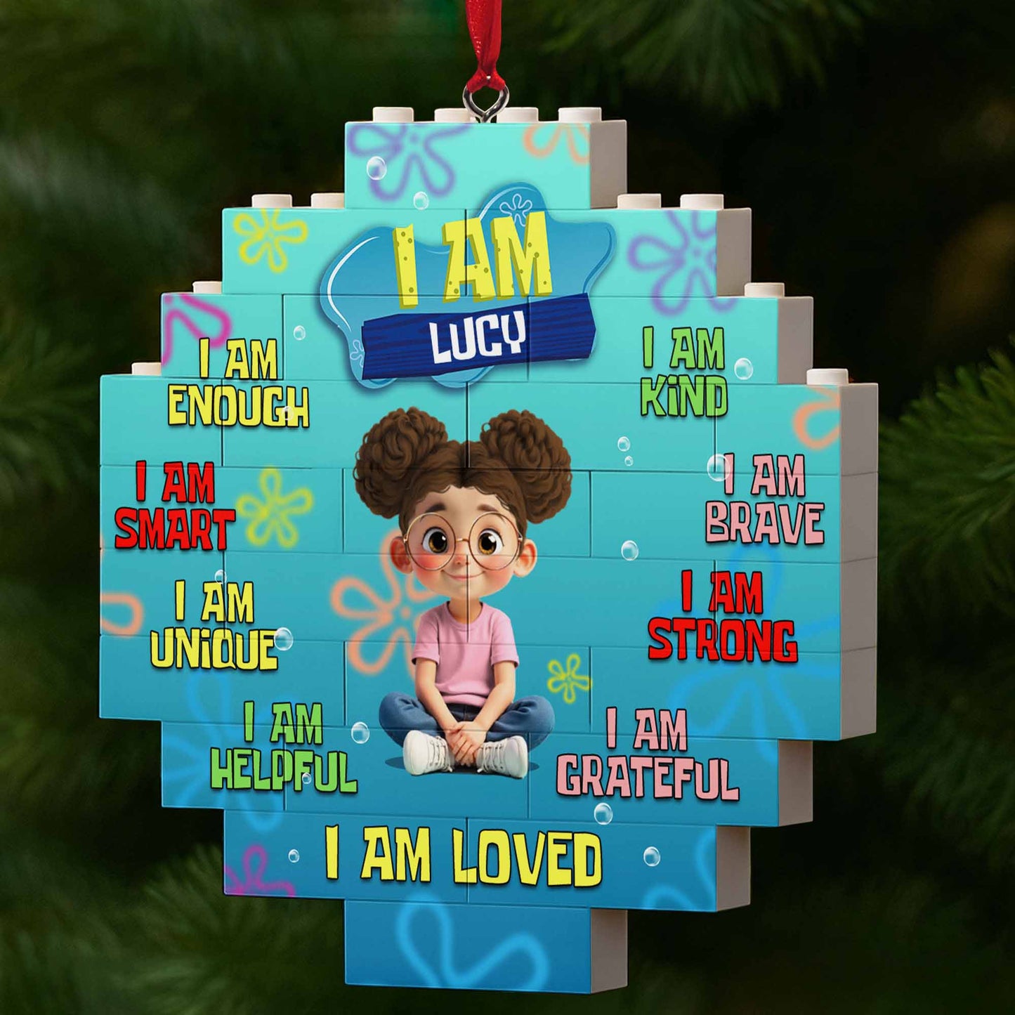 I Am Smart, I Am Brave, I Am Strong Puzzle Ornament