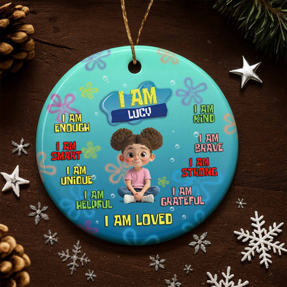 I Am Enough, Smart, Unique, Kind, Loved, Girl Affirmation