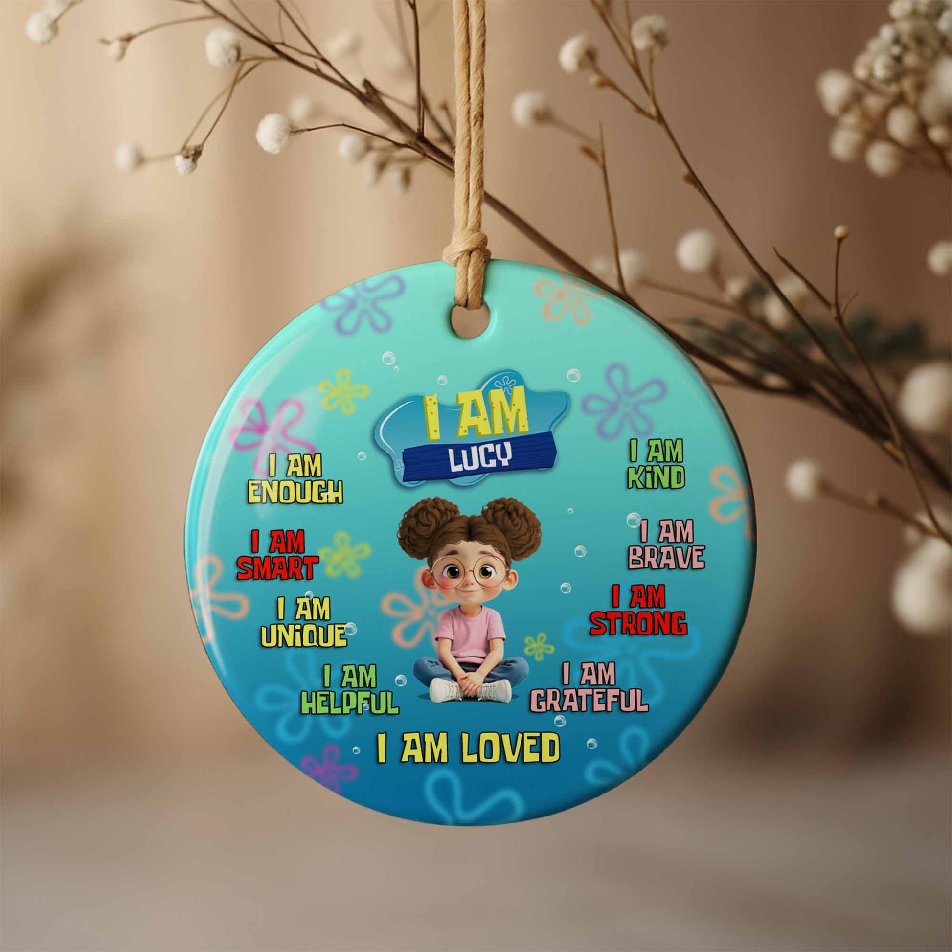 I Am Enough, Smart, Unique, Kind, Loved, Girl Affirmation