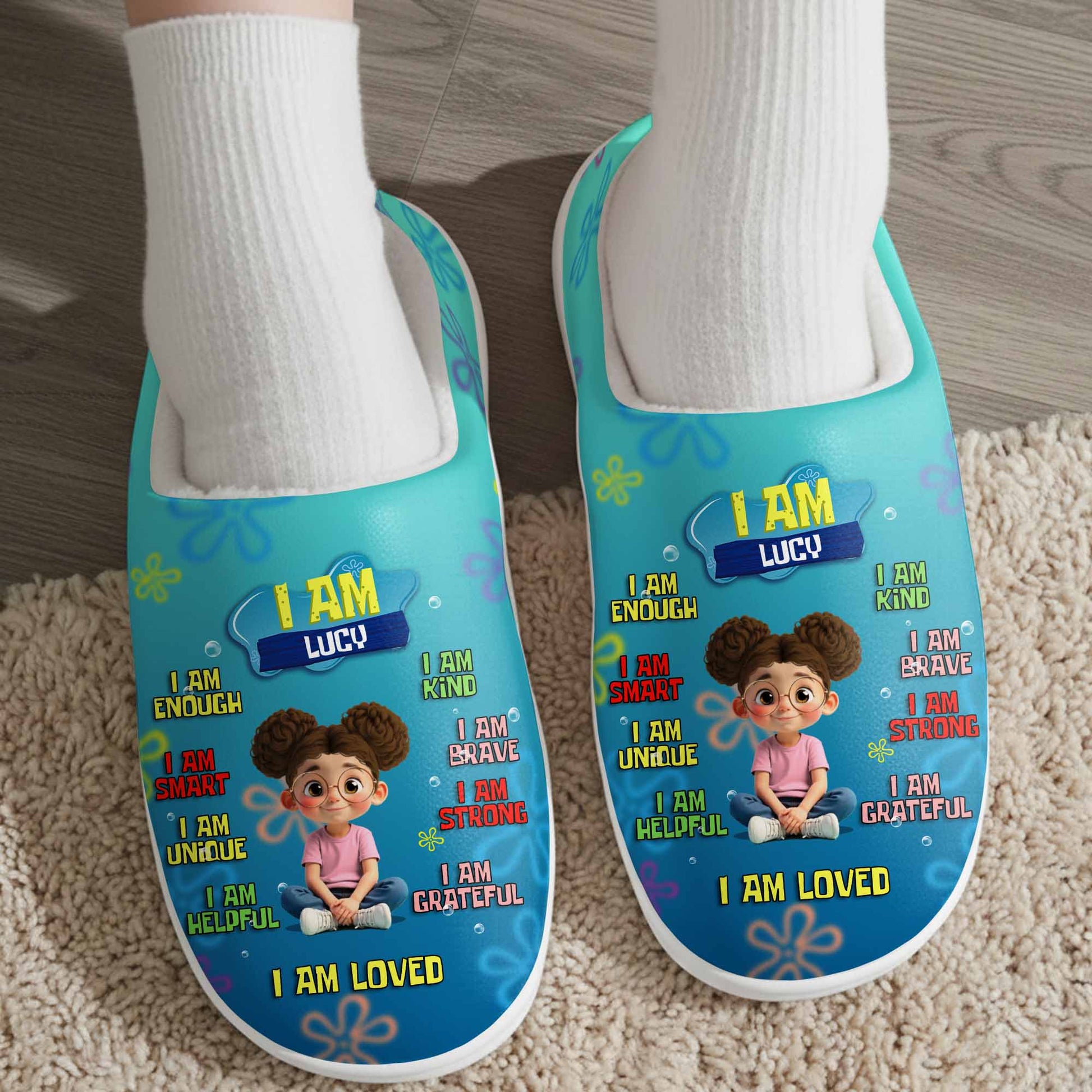 I Am Enough, I Am Kind, Empowering Messages With Flowers