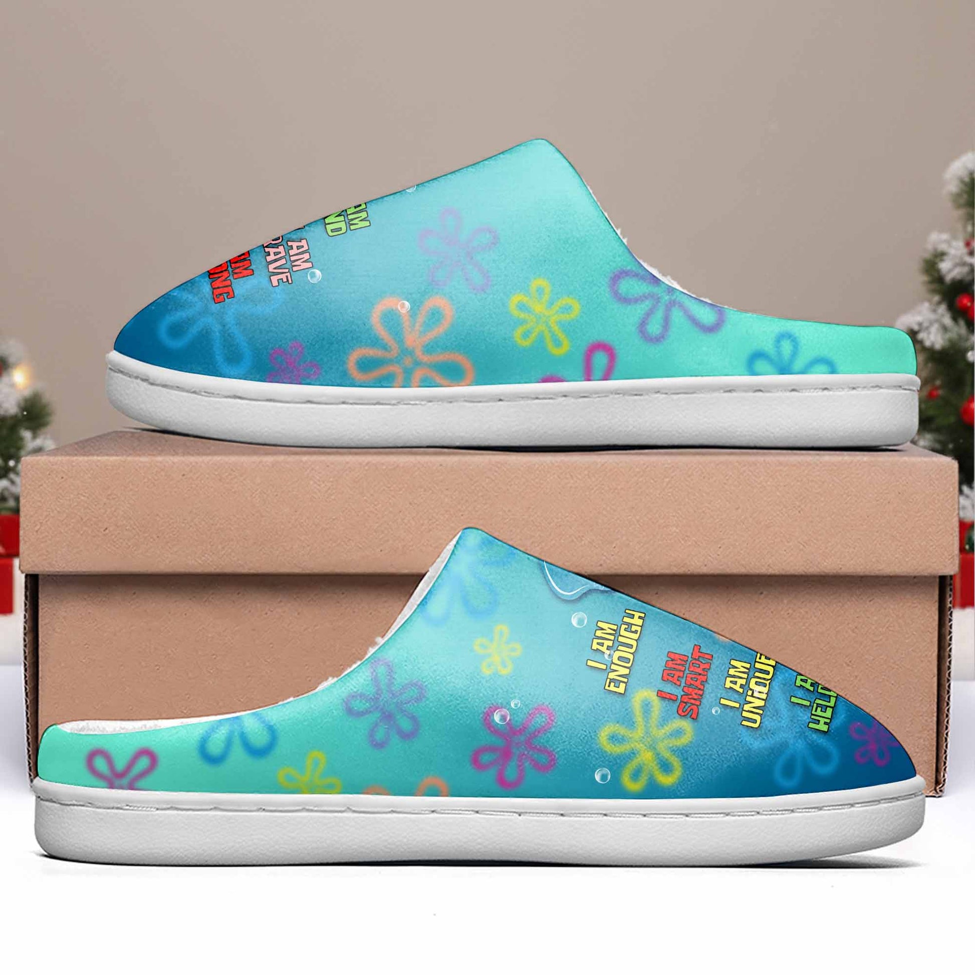 I Am Enough, I Am Kind, Empowering Messages With Flowers