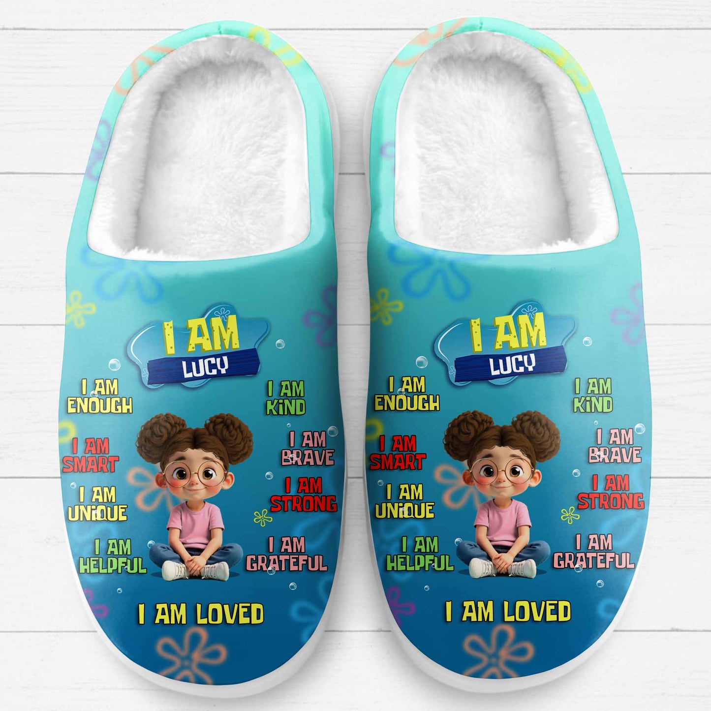 I Am Enough, I Am Kind, Empowering Messages With Flowers