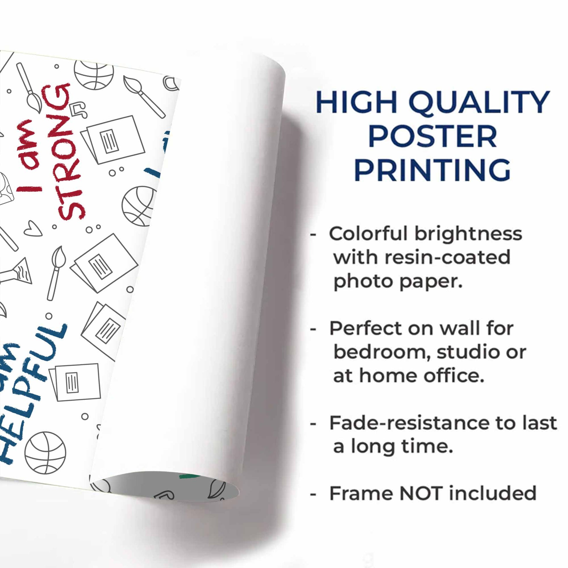 I Am Enough, I Am Loved, Encouraging Words Poster