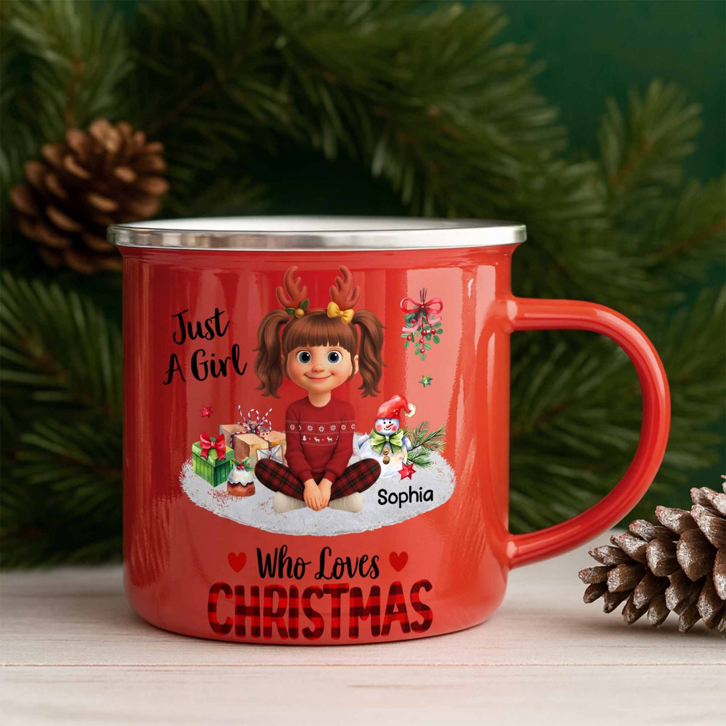 Just A Girl Who Loves Christmas, Hot Chocolate, and Gifts