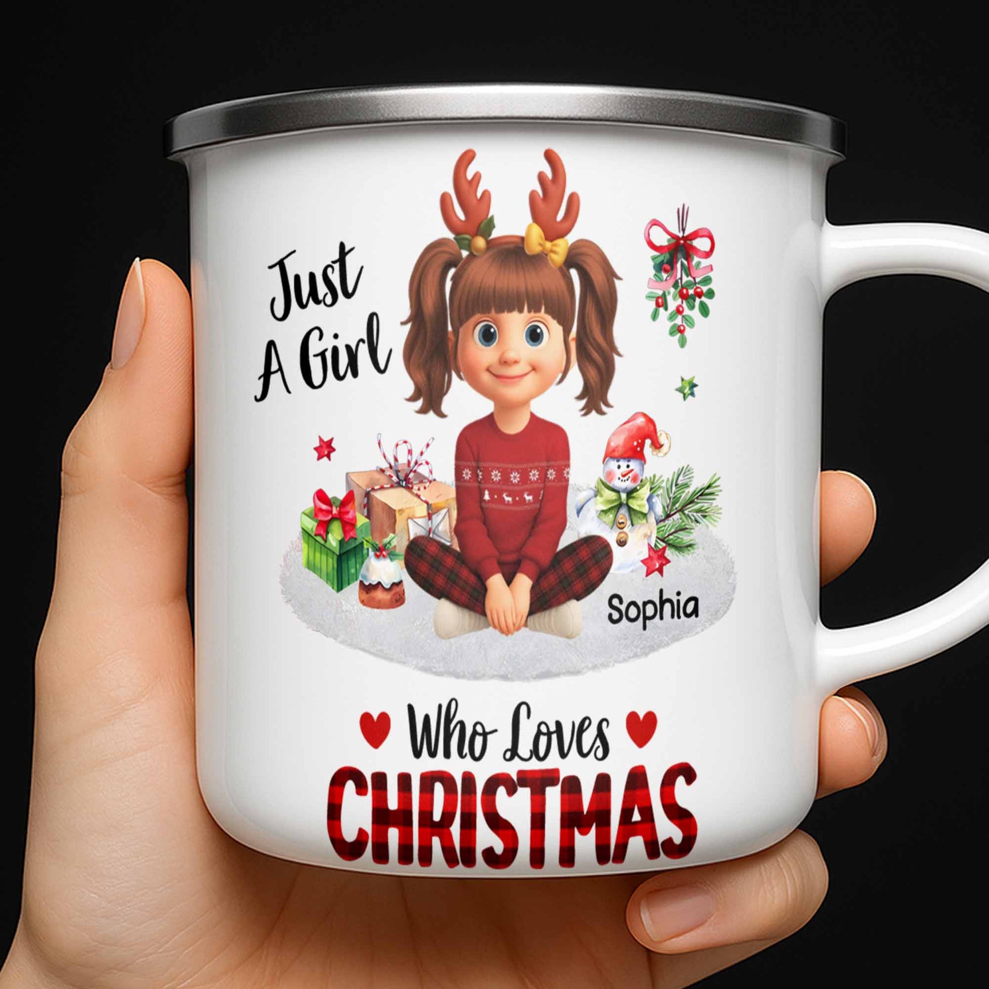 Just A Girl Who Loves Christmas, Hot Chocolate, and Gifts