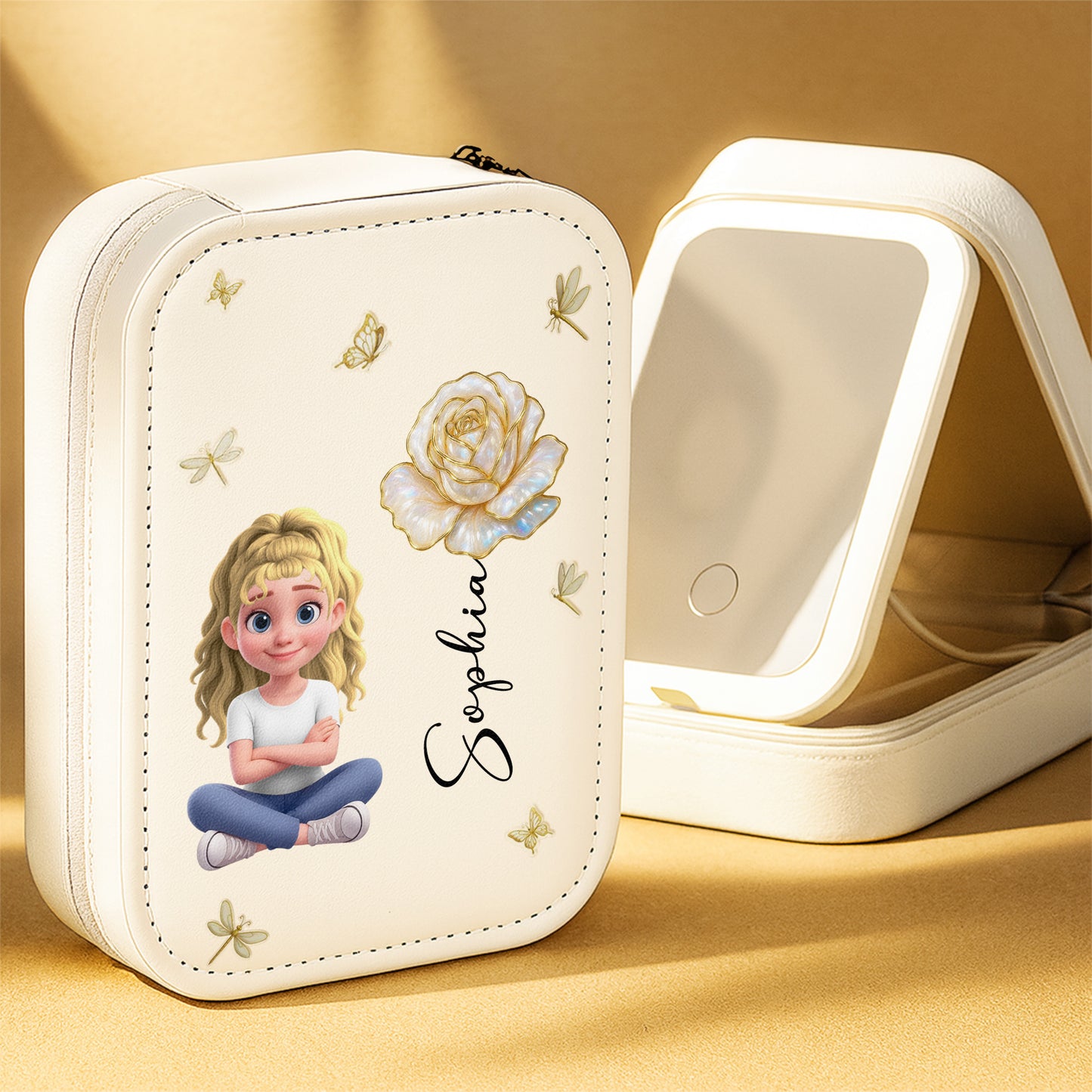 Animated Girl and Rose, Memorable Custom Gift