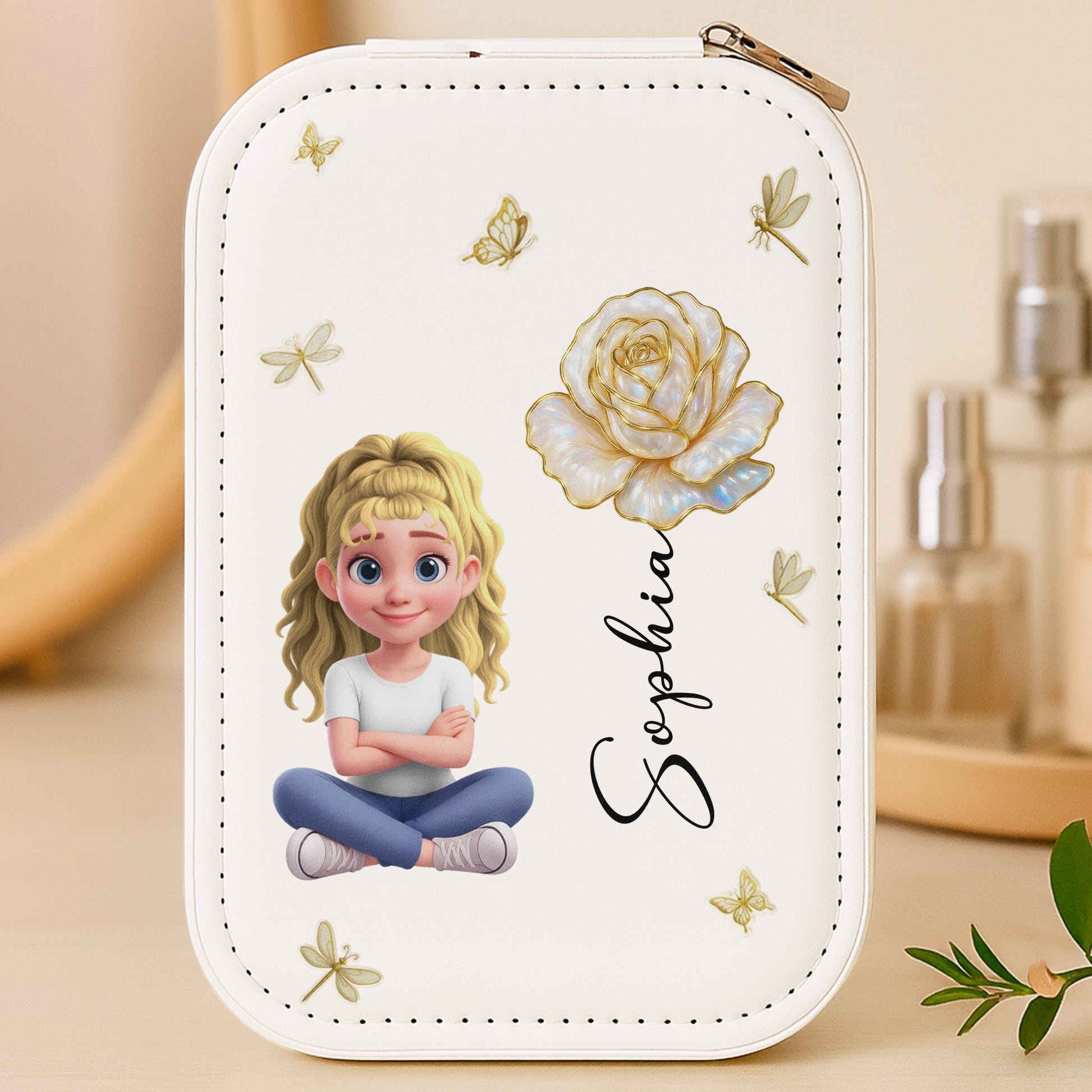 Animated Girl and Rose, Memorable Custom Gift