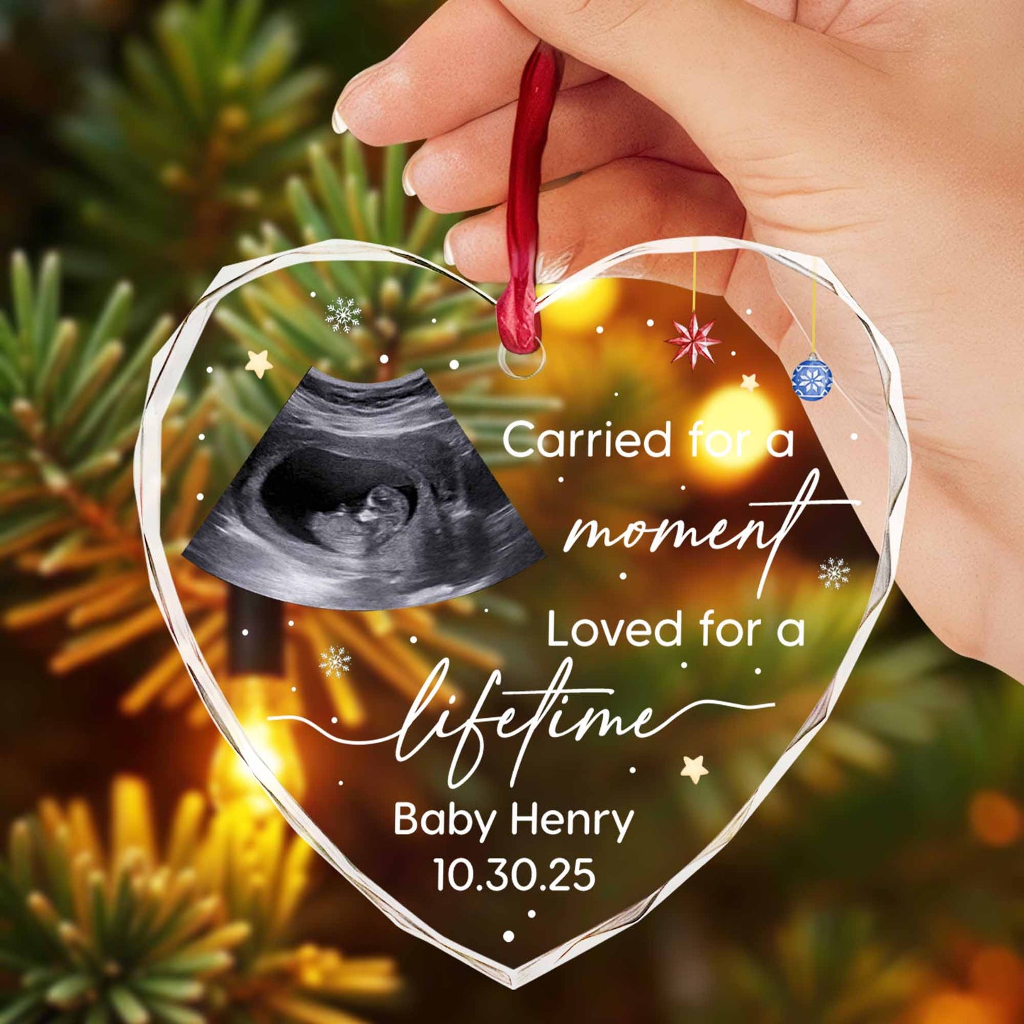 Carried For A Moment, Loved For A Lifetime, Ultrasound Ornament