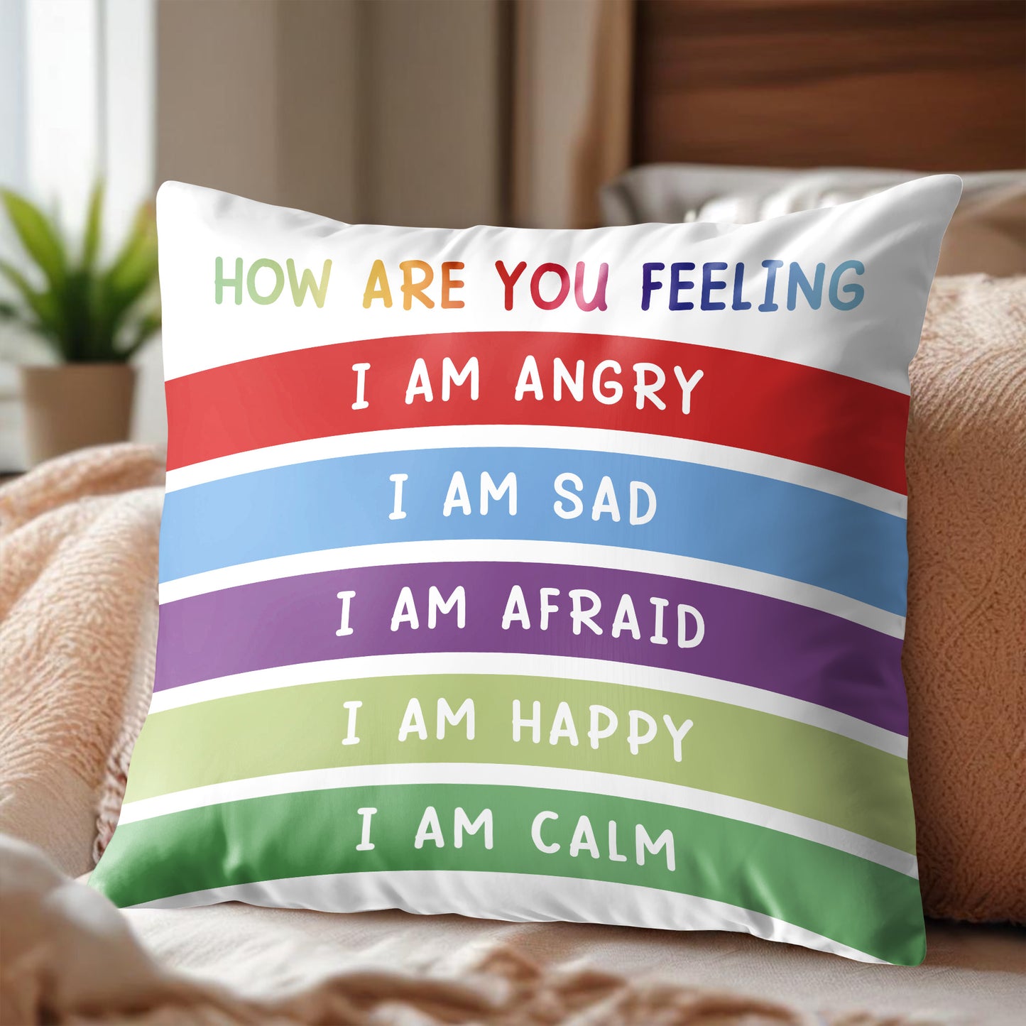 How Are You Feeling, Emotional Awareness Pillow