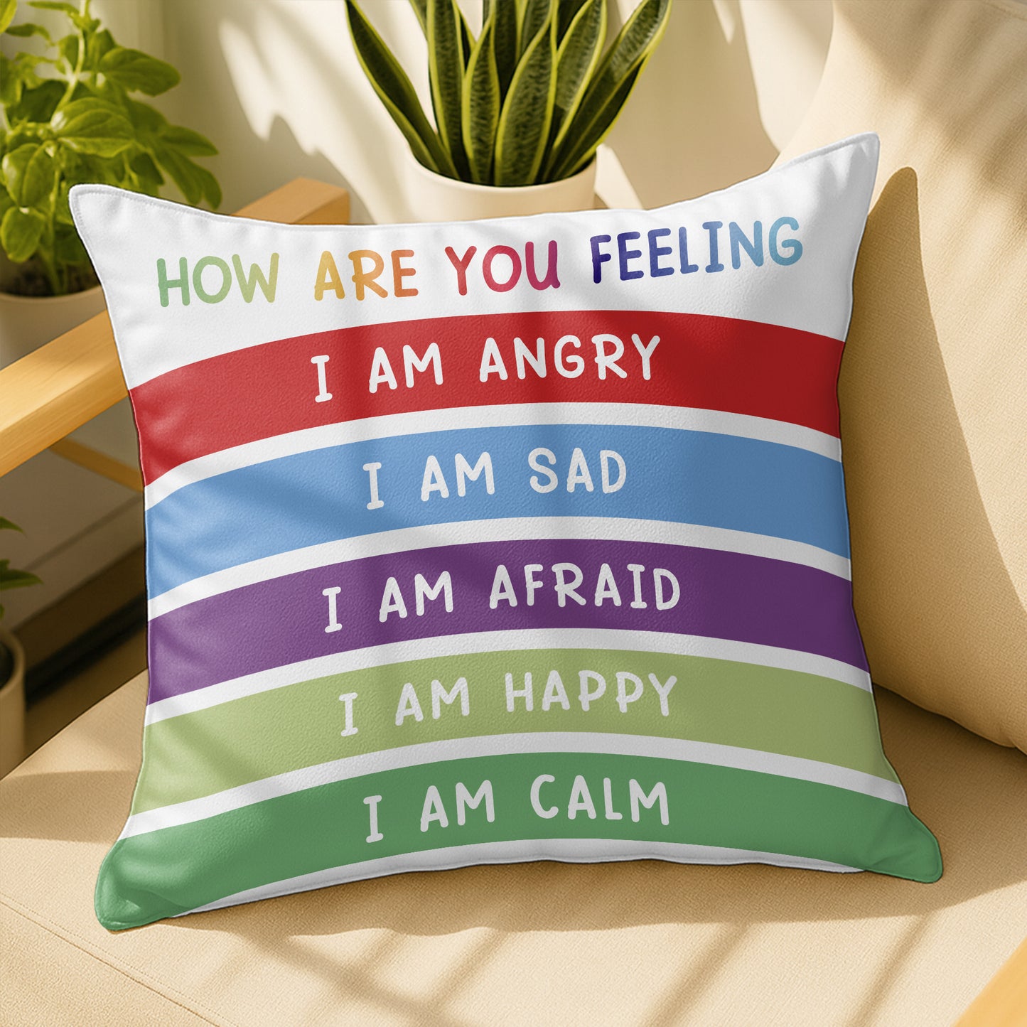 How Are You Feeling, Emotional Awareness Pillow