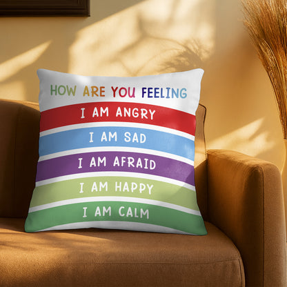 How Are You Feeling, Emotional Awareness Pillow