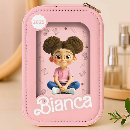 Inspire Creativity With Cartoon Girl And School Elements