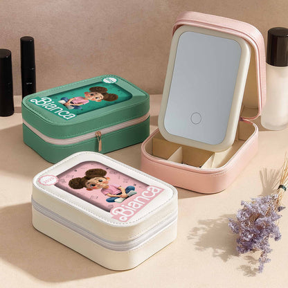 Inspire Creativity With Cartoon Girl And School Elements