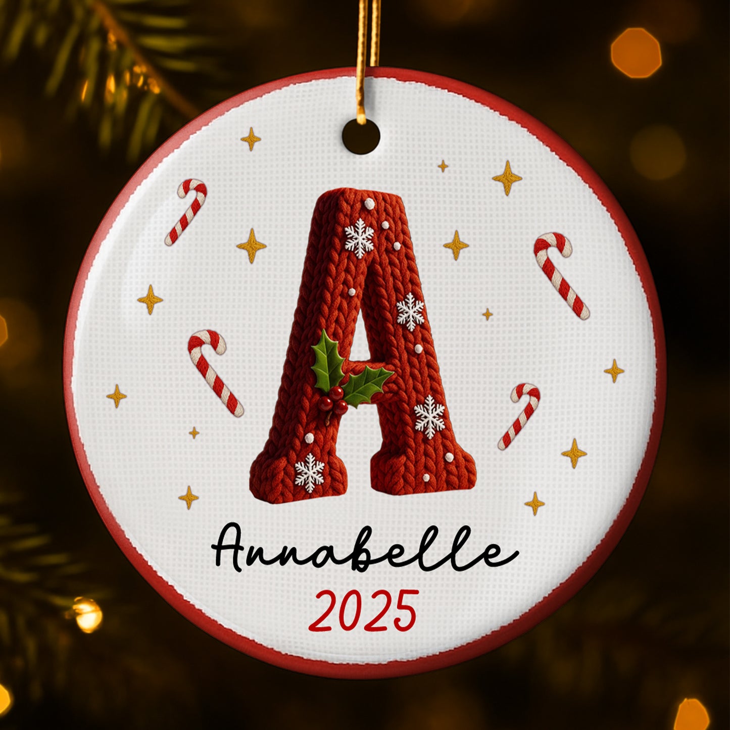 A Cozy Holiday Message With Festive Candy Canes