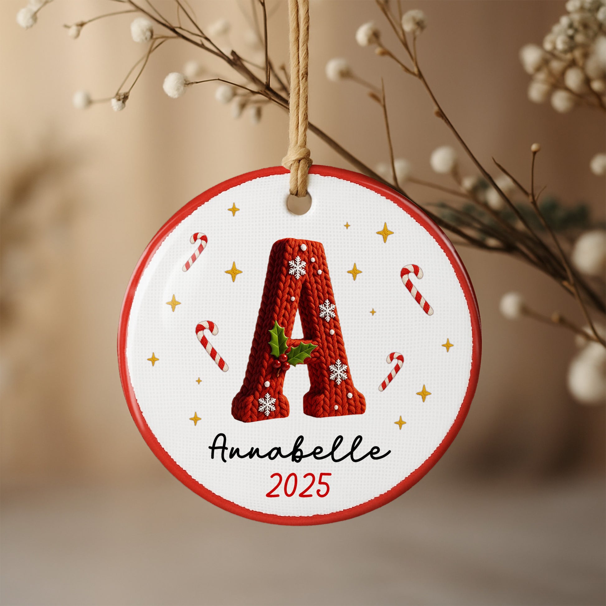 A Cozy Holiday Message With Festive Candy Canes