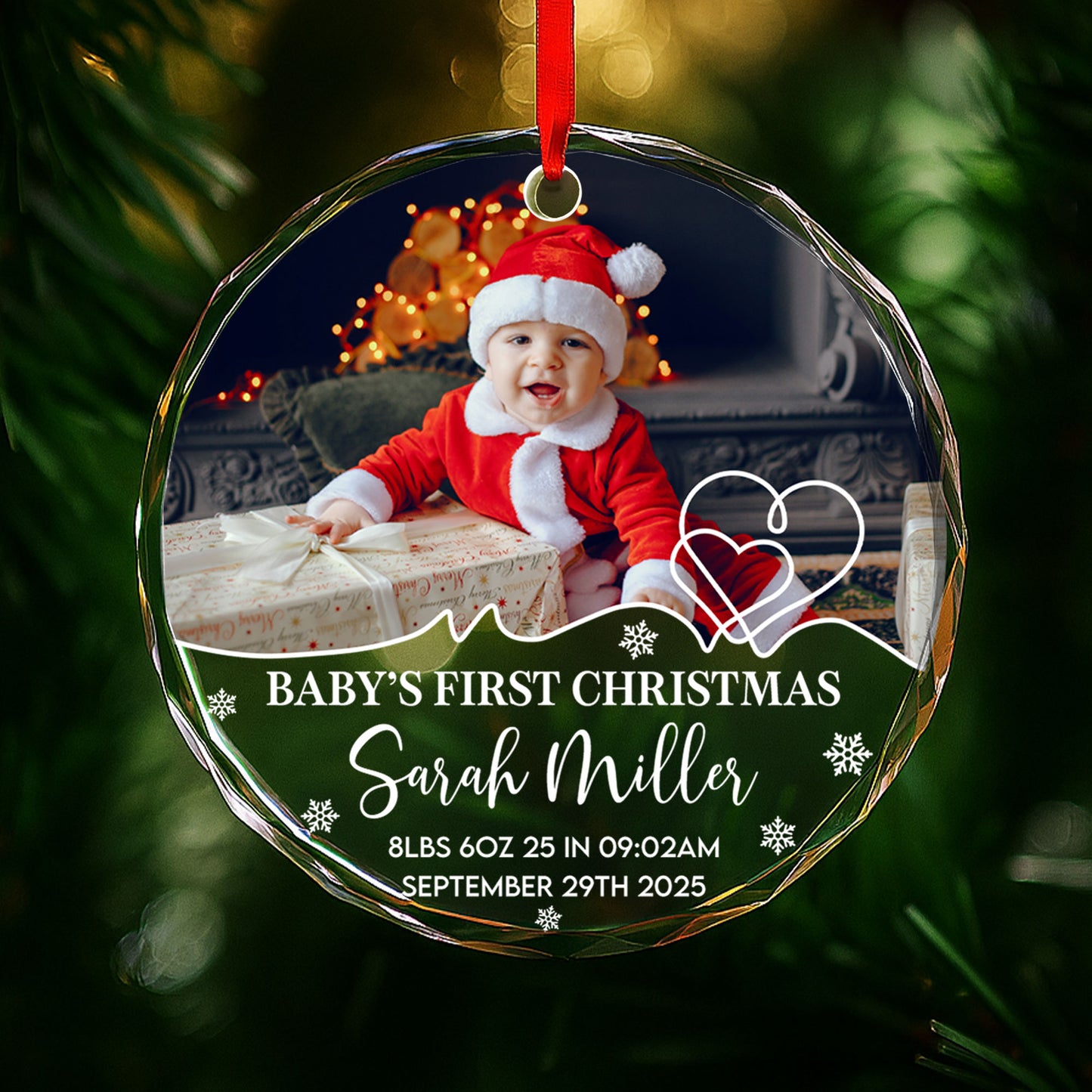 Baby's First Christmas Celebration With Tree And Gifts