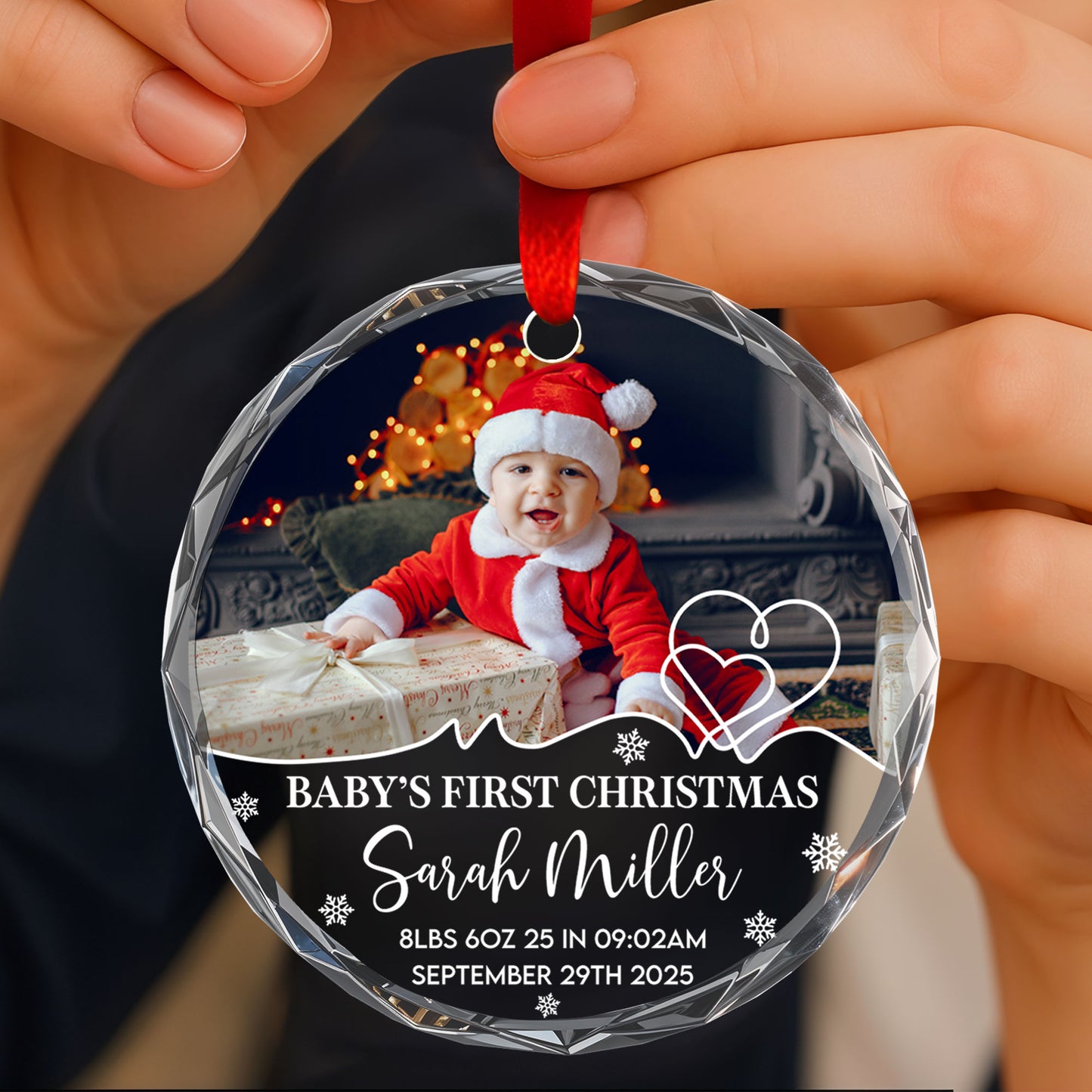 Baby's First Christmas Celebration With Tree And Gifts