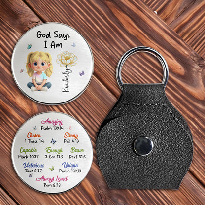 God Says I Am Amazing, Strong, Girl With Flowers