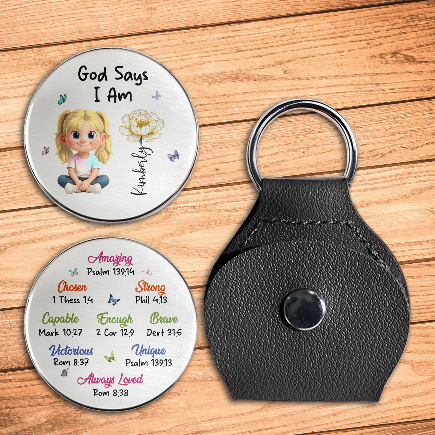 God Says I Am Amazing, Strong, Girl With Flowers