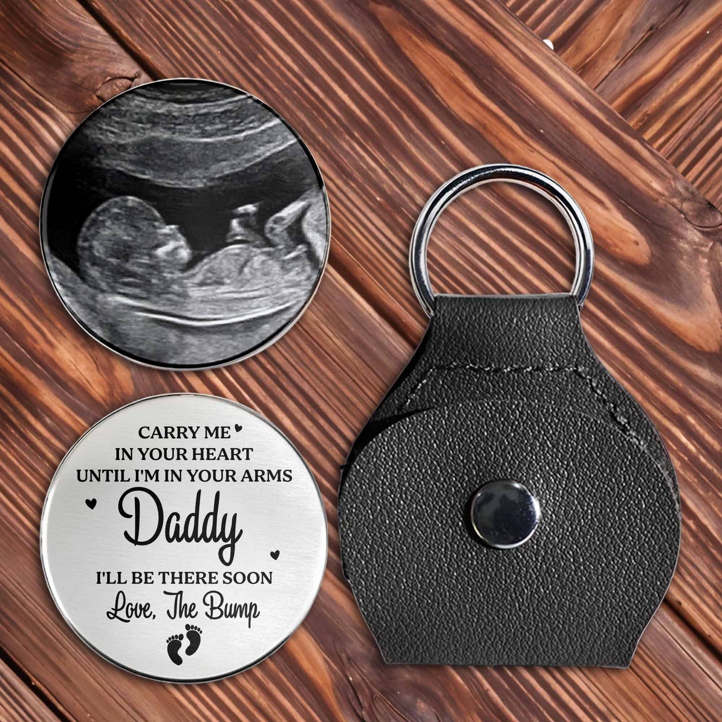 Carry Me In Your Heart Keychain For Daddy
