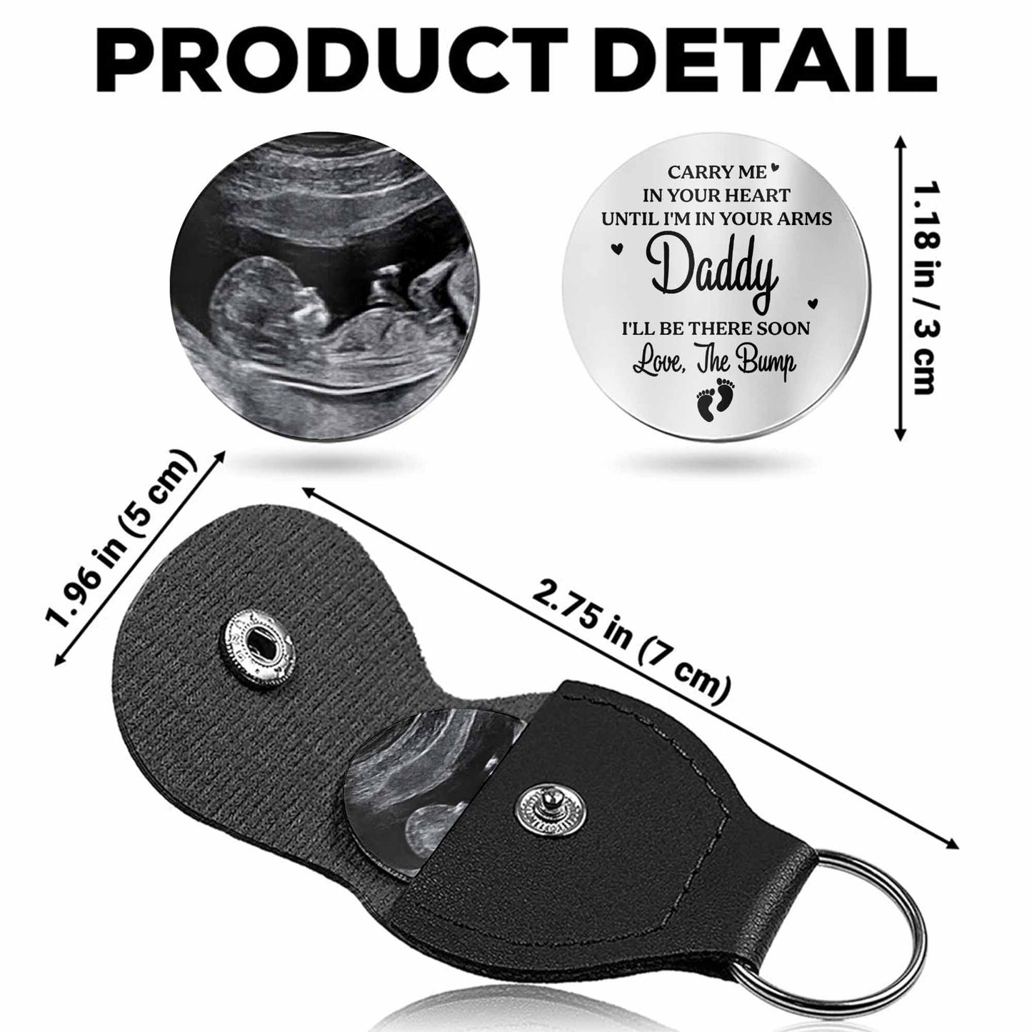 Carry Me In Your Heart Keychain For Daddy