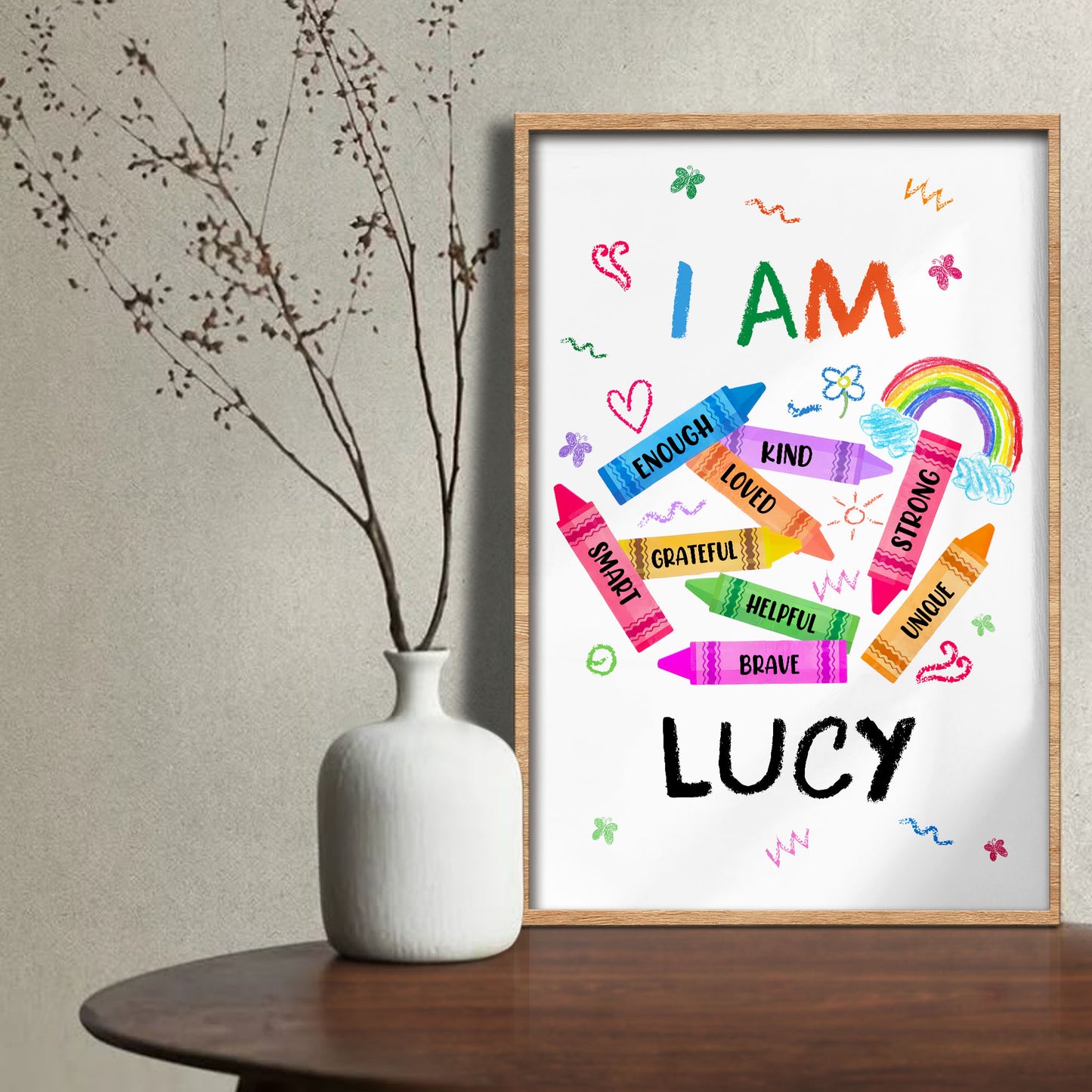 I Am Strong, Unique, Inspirational Customized Poster
