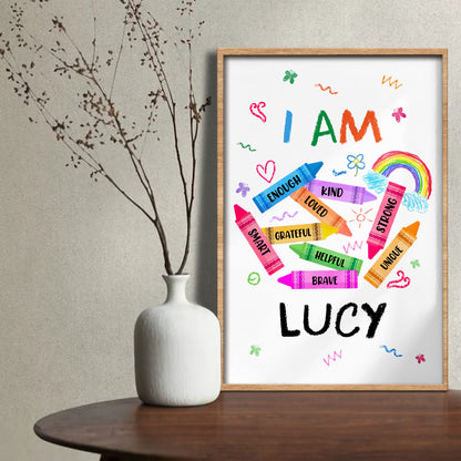 I Am Strong, Unique, Inspirational Customized Poster