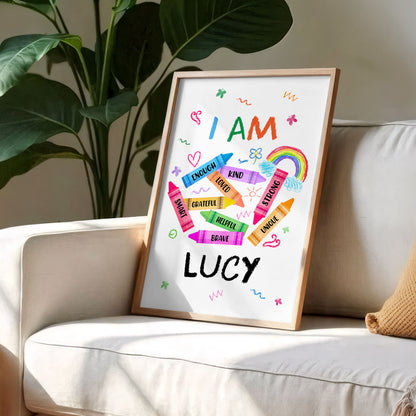 I Am Strong, Unique, Inspirational Customized Poster
