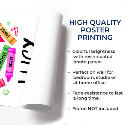 I Am Strong, Unique, Inspirational Customized Poster