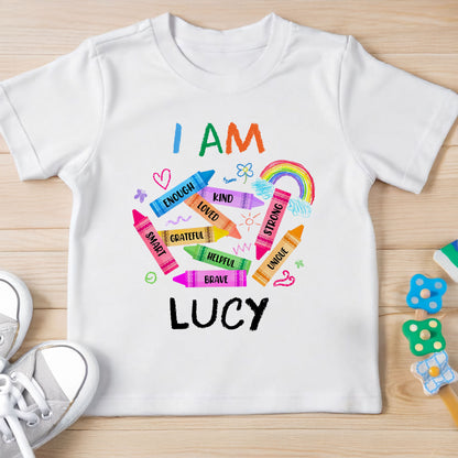 I Am Enough, Kind, Loved, Motivational Youth T-Shirt