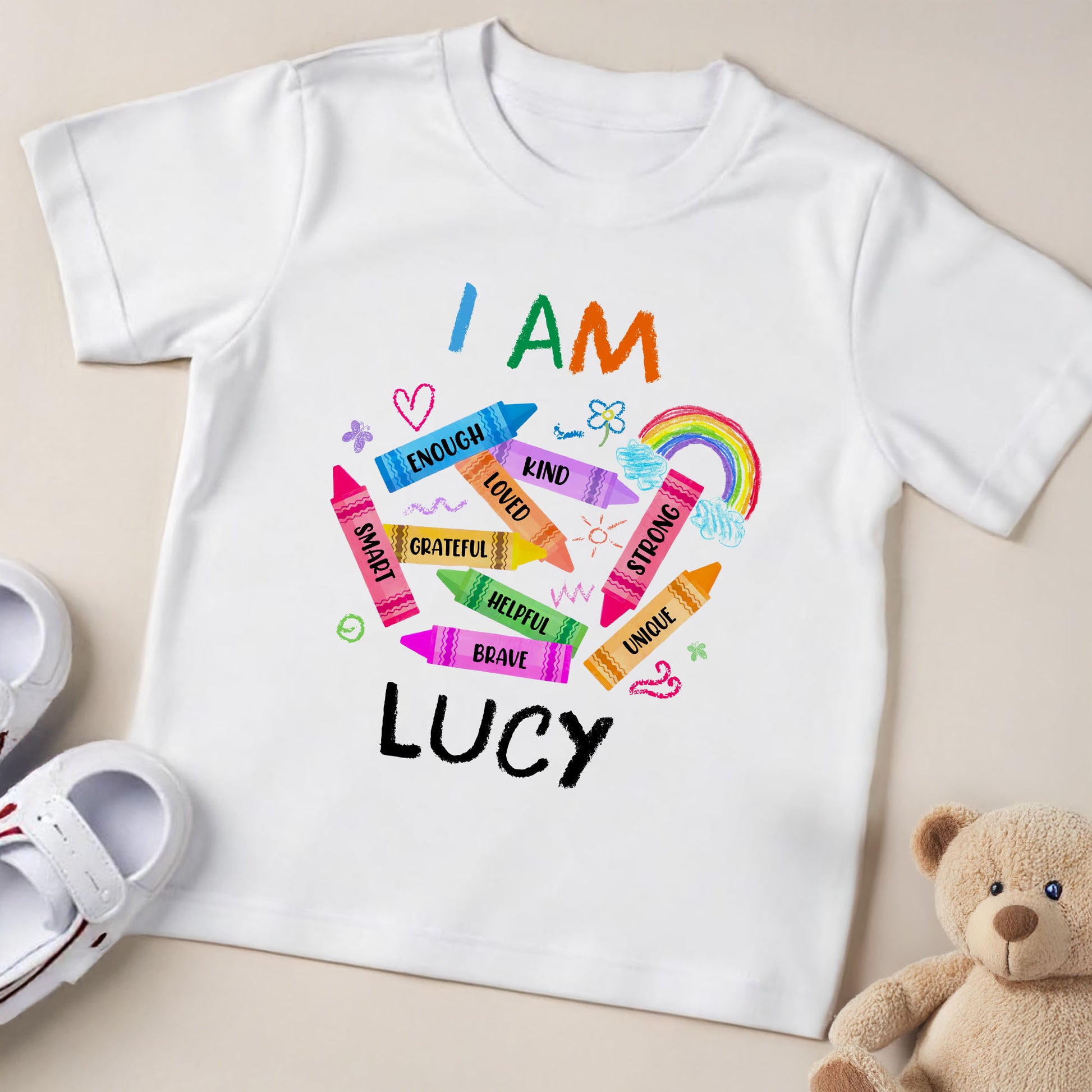 I Am Enough, Kind, Loved, Motivational Youth T-Shirt