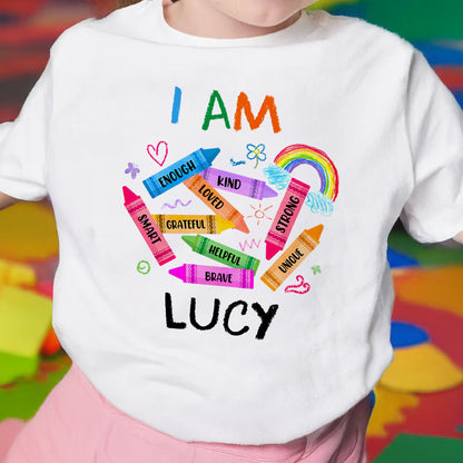 I Am Enough, Kind, Loved, Motivational Youth T-Shirt