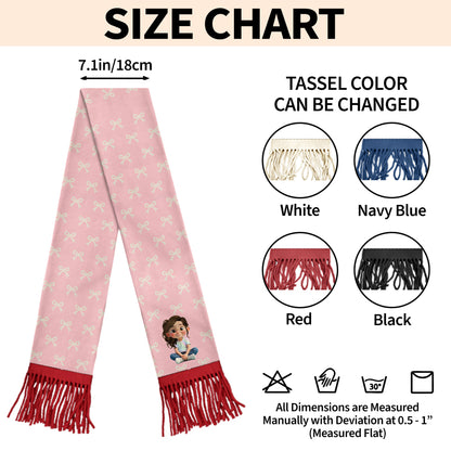 Sweet Animated Girl And Rose Design