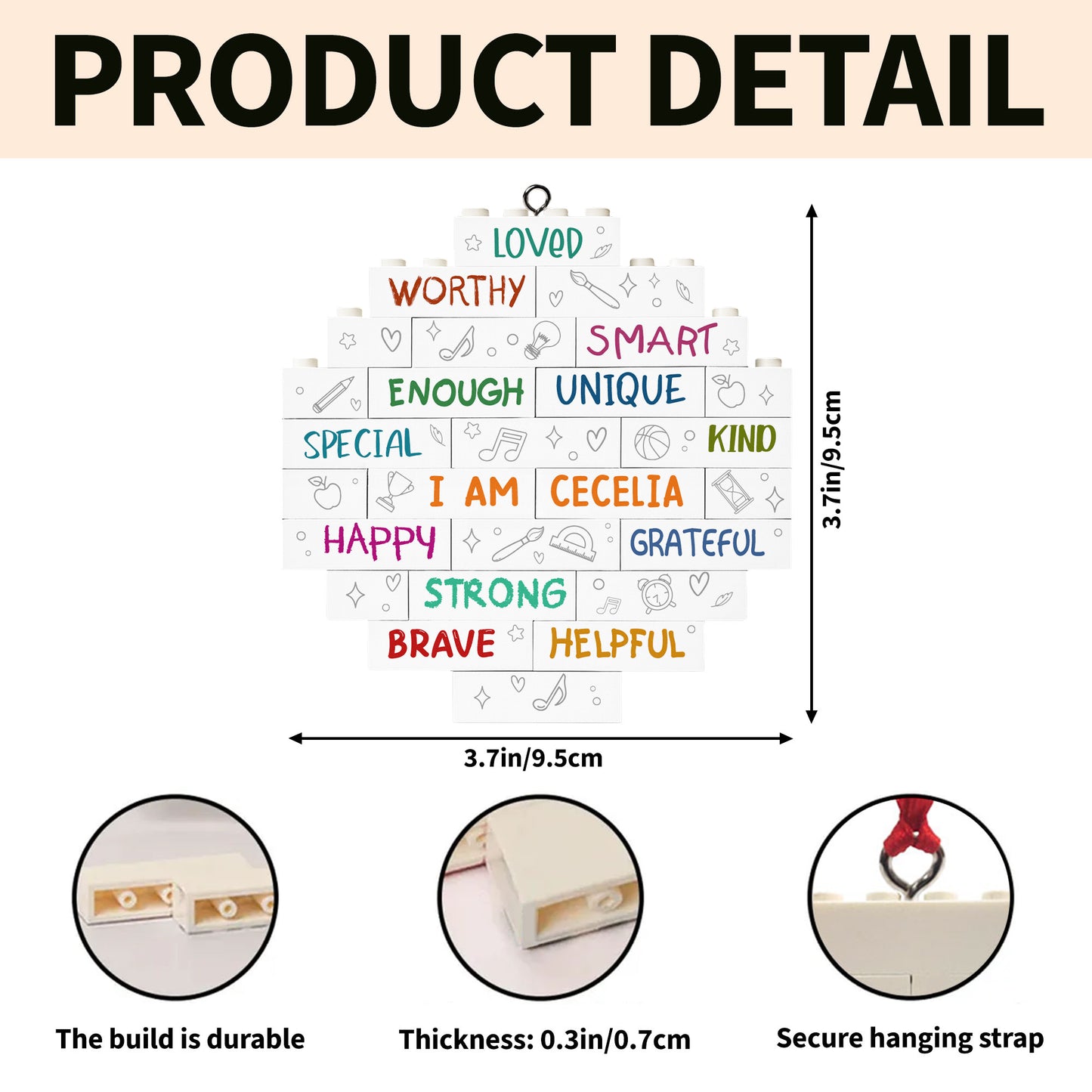 I Am Loved, Worthy, Unique, Happy, Strong, Brave