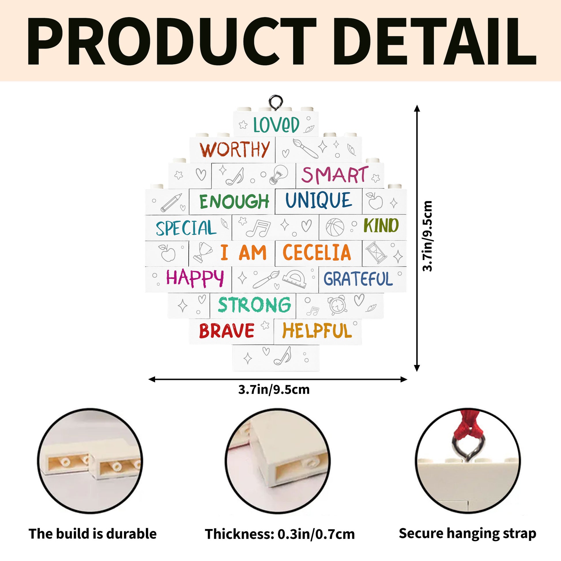 I Am Loved, Worthy, Unique, Happy, Strong, Brave