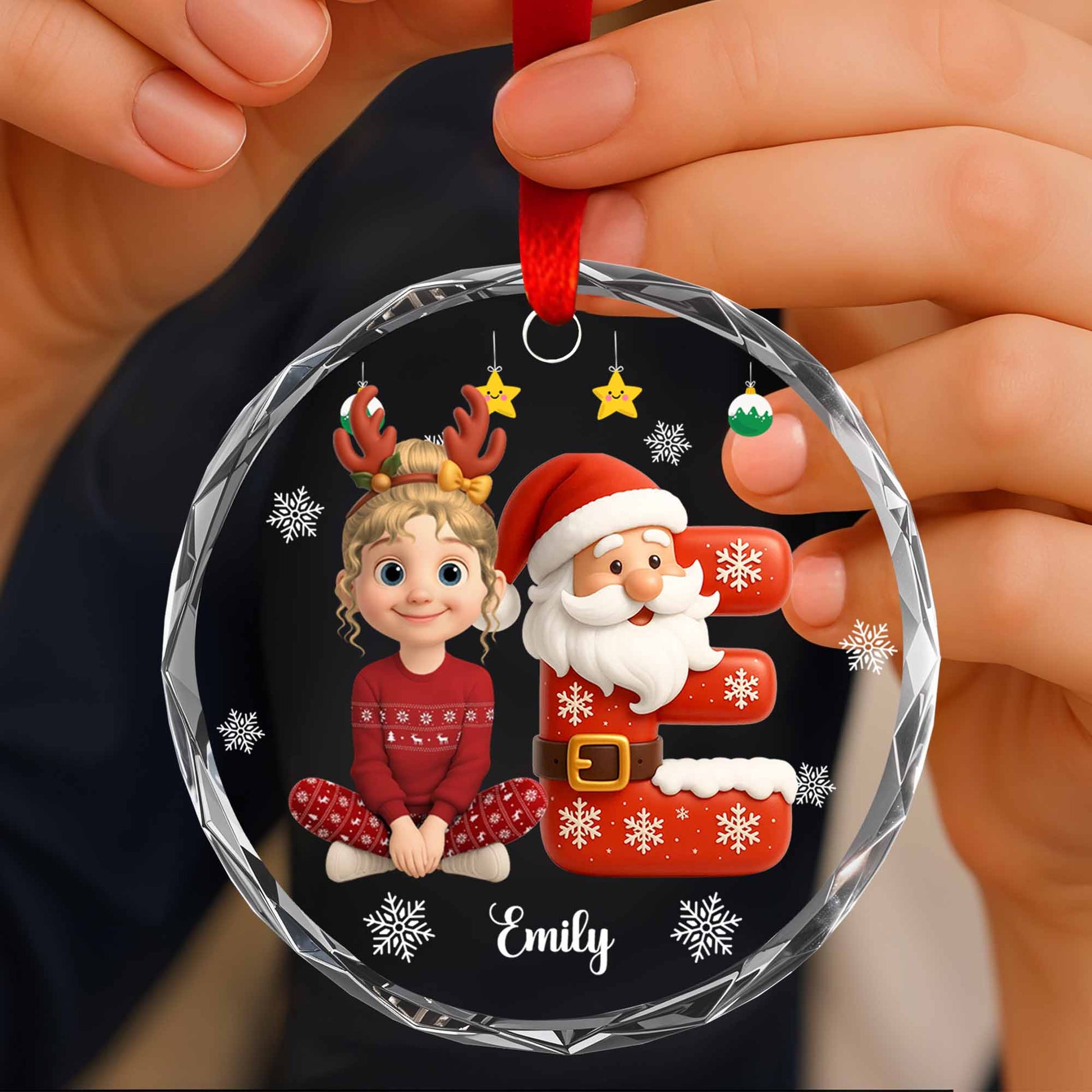 Celebrate The Joyful Christmas Spirit With Santa And Snowflakes