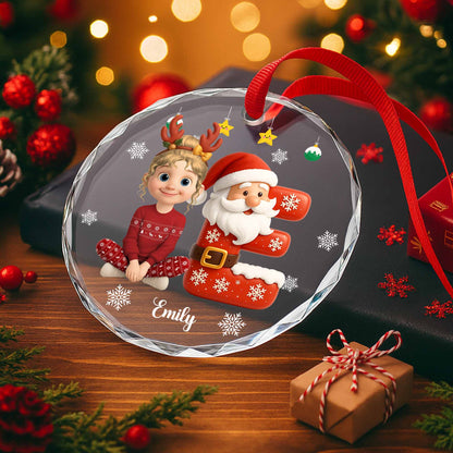 Celebrate The Joyful Christmas Spirit With Santa And Snowflakes