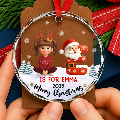 Merry Christmas With Santa Claus And Snowflakes