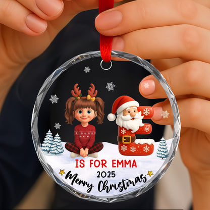 Merry Christmas With Santa Claus And Snowflakes