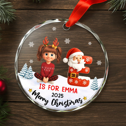 Merry Christmas With Santa Claus And Snowflakes