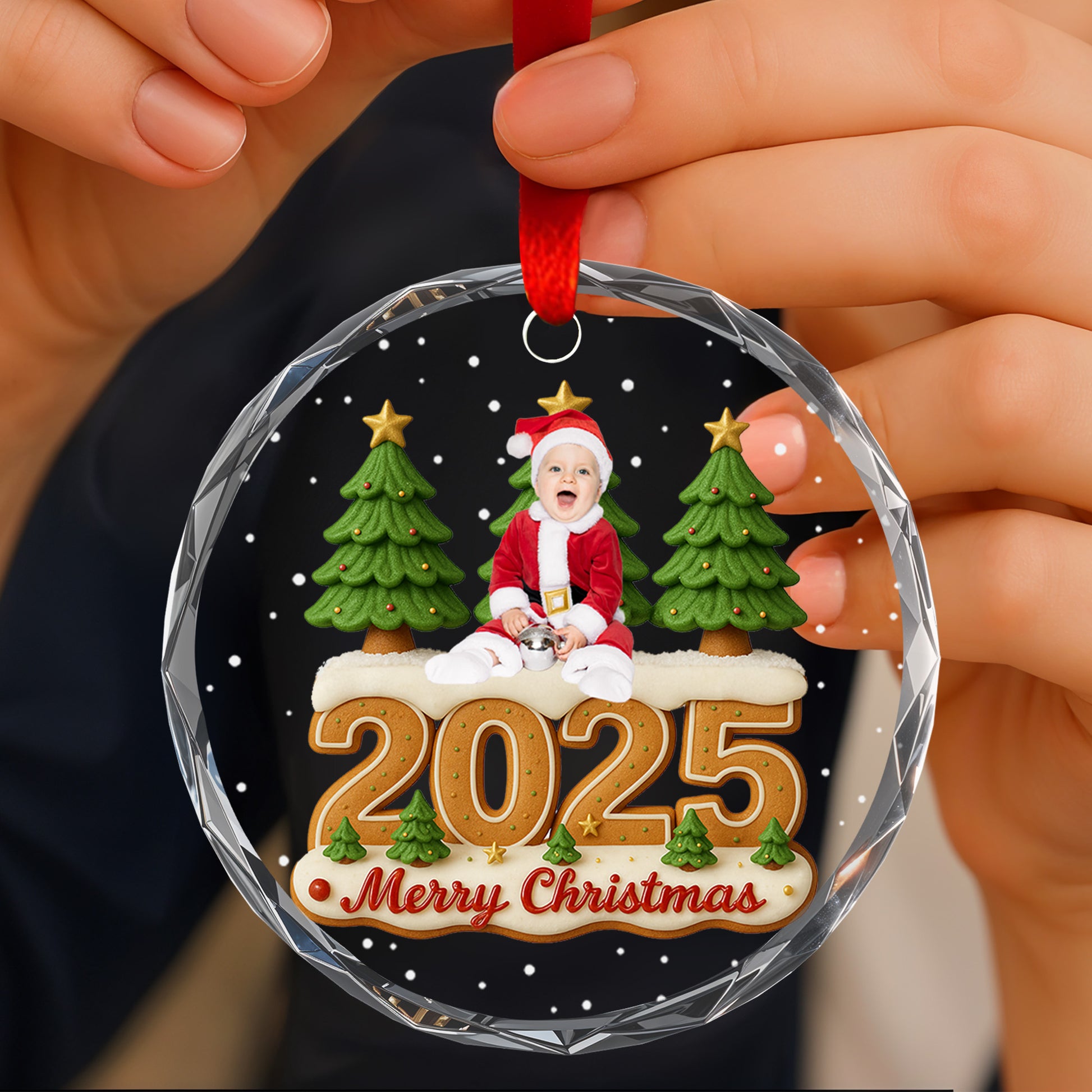 Merry Christmas Baby In Santa Suit