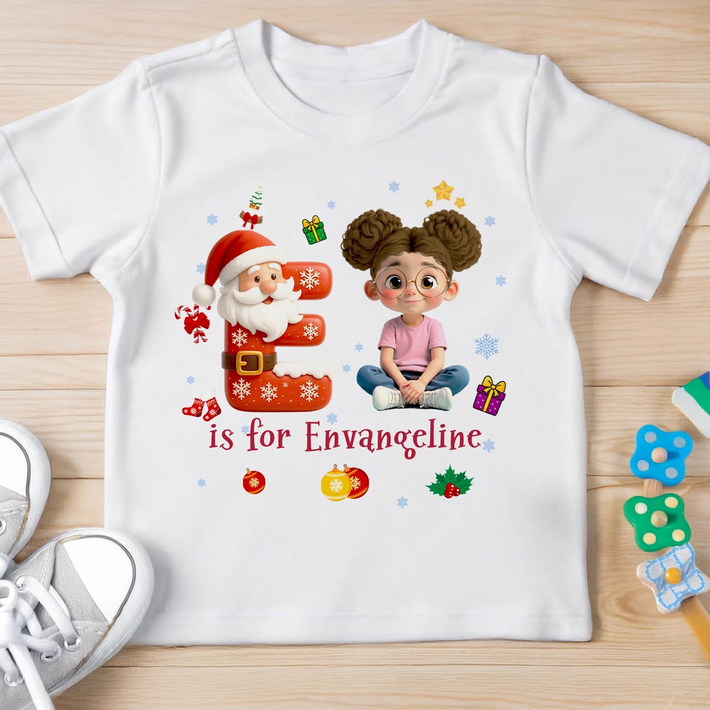 ___ Is For [custom] With Santa Claus And Gifts